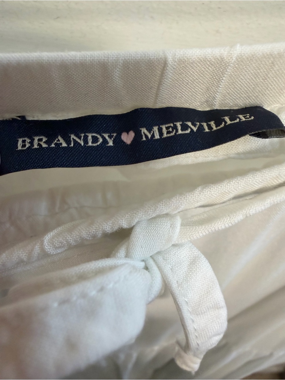 Brandy Melville White Tiered Maxi Skirt with Drawstring Waist - Picture 2 of 5